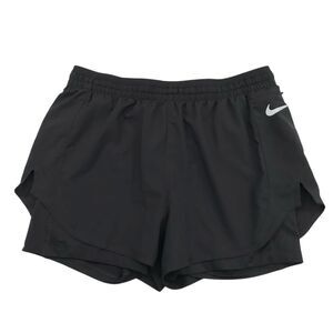 Nike Dri-Fit Running Brief-Lined Shorts Womens Medium Black Athletic Gym Workout